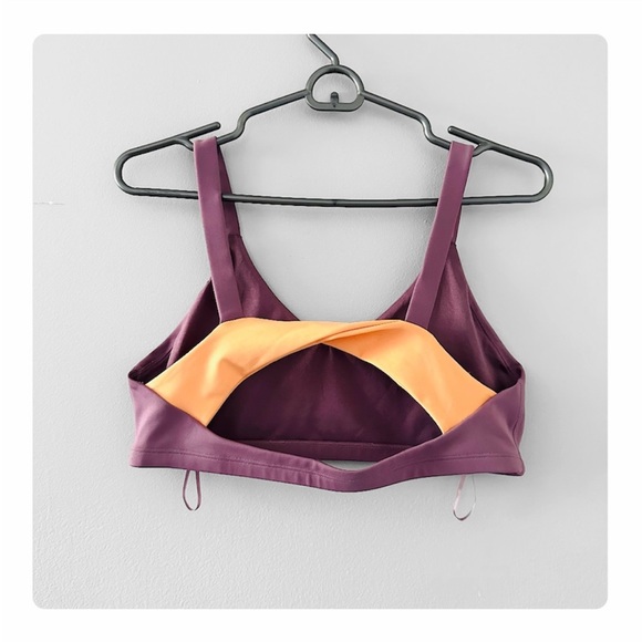 ★ Wildfox Karma Twist Back Sports Bra - Grapeade/LightIrange ★ - Picture 10 of 17